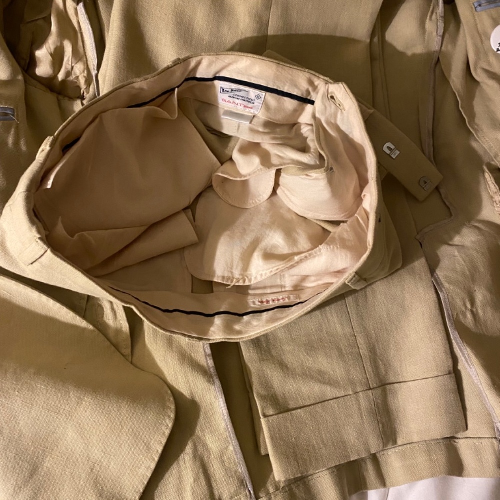 Gant Rugger suit men 40 32 beige summer slim - Picture 4 of 10